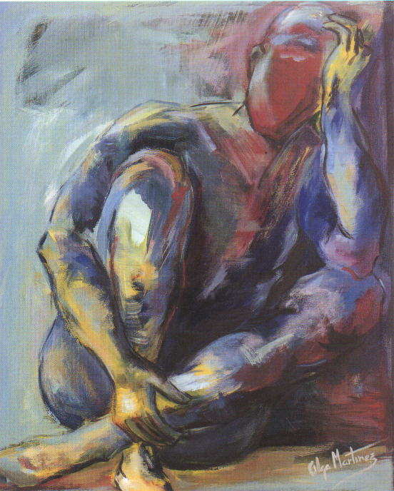 Introspecci�n. Acr�lico sobre lienzo. 100 x 81 cms.